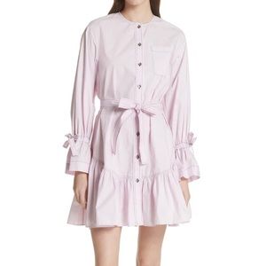 LA VIE Rebecca Taylor Ruffled Poplin Shirtdress